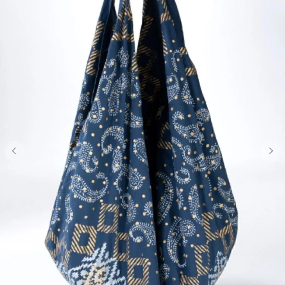 NEW! Trendy Boho Aztec Tribal Pattern Cotton Zippered Hobo Bag Hippie Grunge